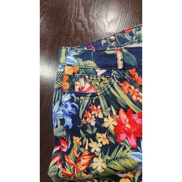 Tommy Bahama Denim Skinny Ankle Pant 29x28 Tropical Floral Print Blue TW117907 - Picture 8 of 10